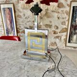 Bd Lumica lampe de table laiton/ chrome , 1970s