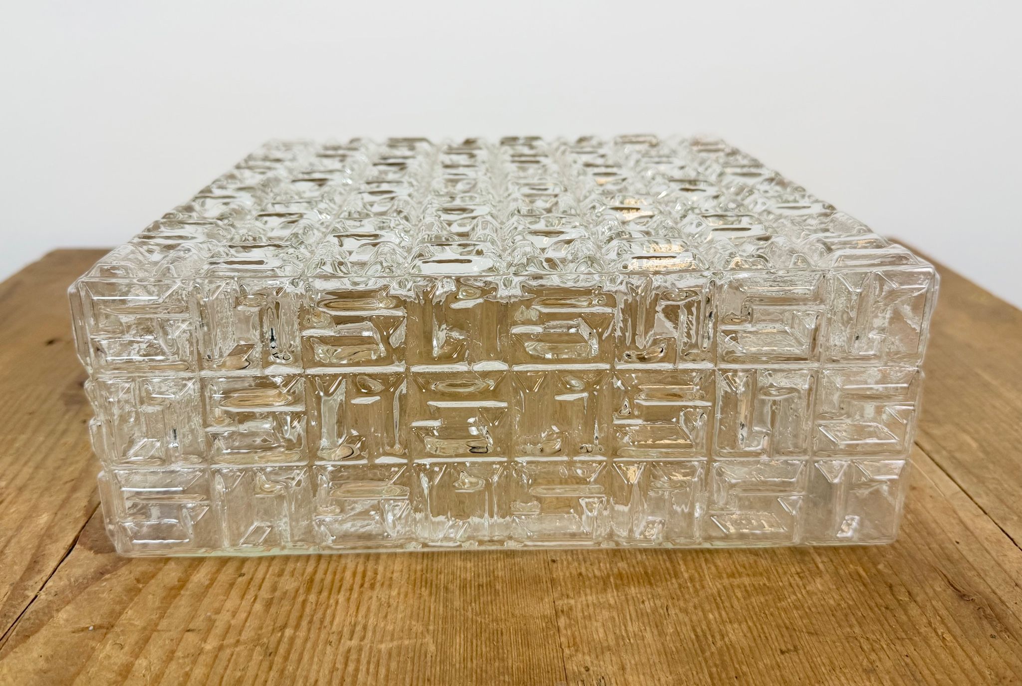 Vintage Glass Wall Or Ceiling Light, 1970s
