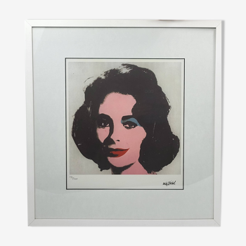Andy Warhol "Elizabeth Taylor" 1963  Edition Limitée (133/300) Certifié par le (CMOA)