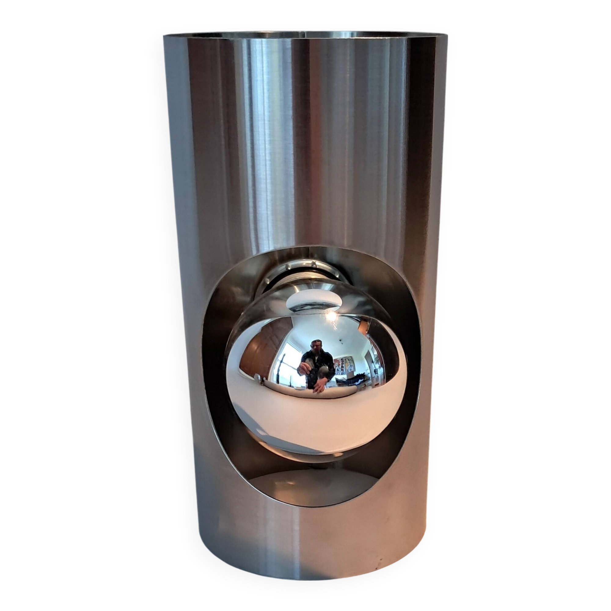 Oxar brushed aluminum wall light 1960/70.