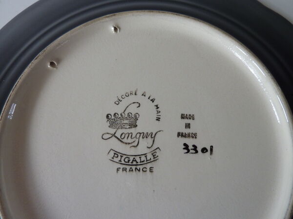 Ceramic plate decorative longwy