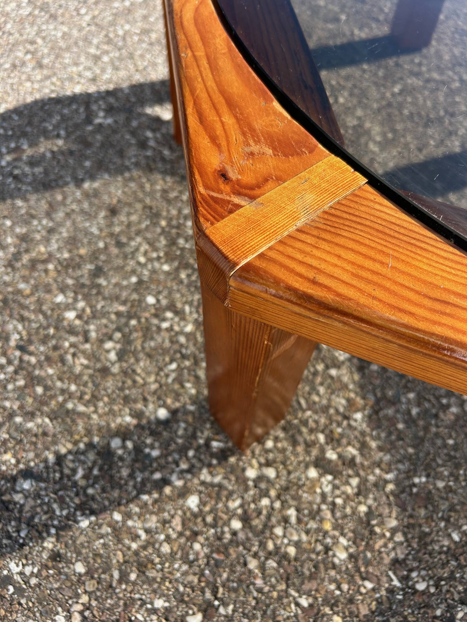 large brutalist coffee table