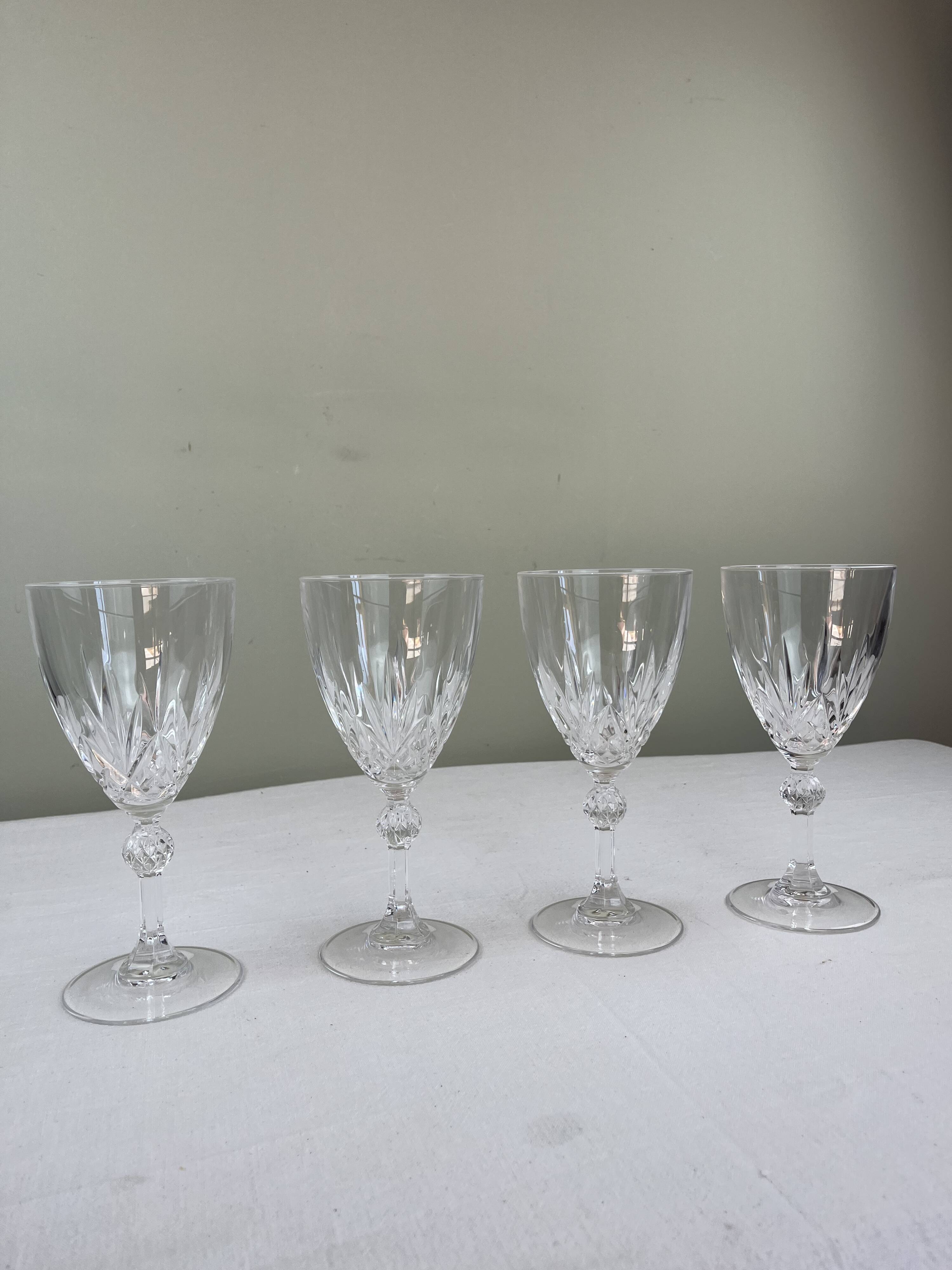 Cut crystal glasses