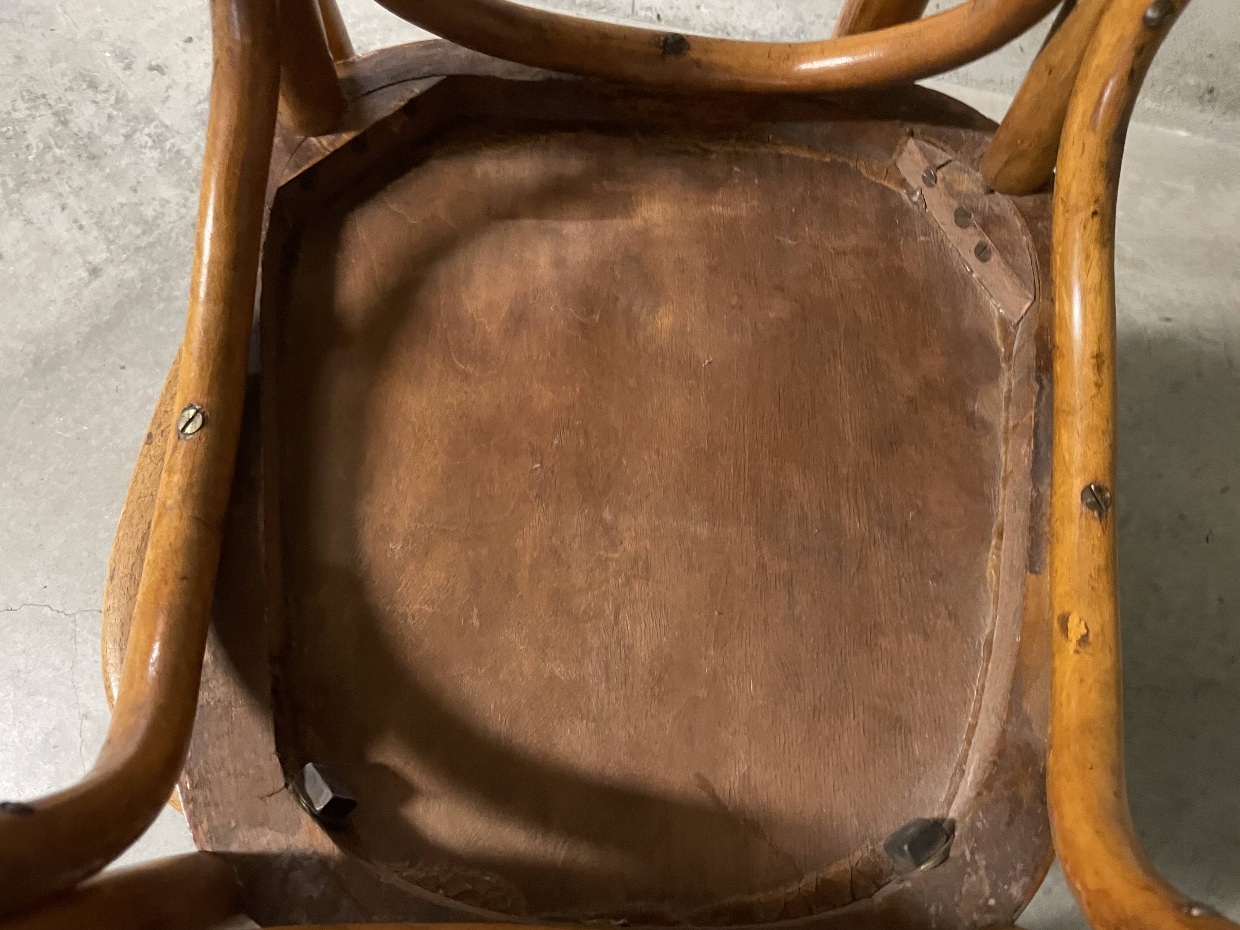 Pair of bistro chairs from the 1930s-40s.