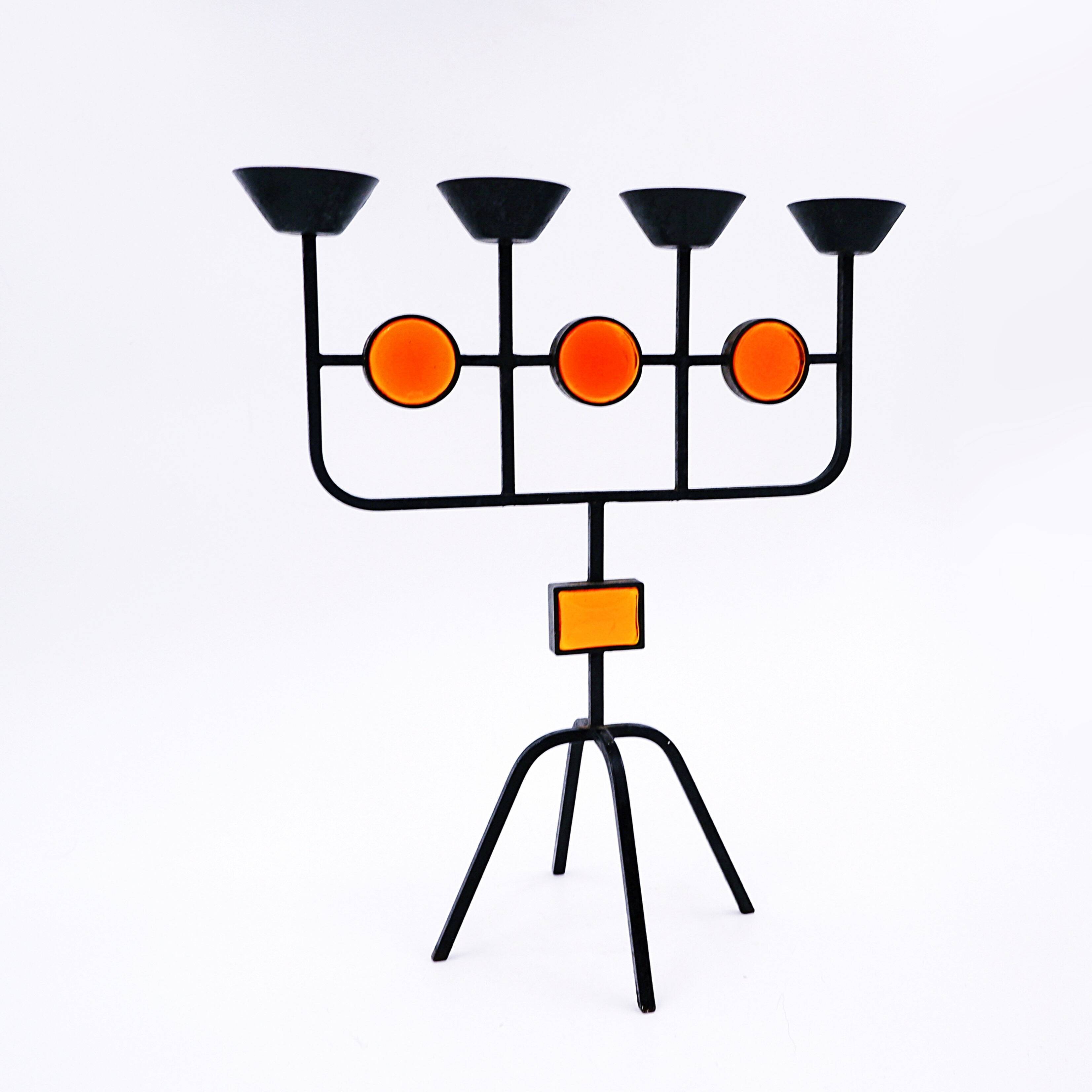 Swedish candlestick by Erik Hoglund and Hubbard Ander, 1960s