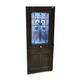 Vielle porte en bois et fer forgé