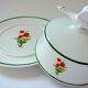 Limalonges porcelain butter decorated with bouquets of poppies