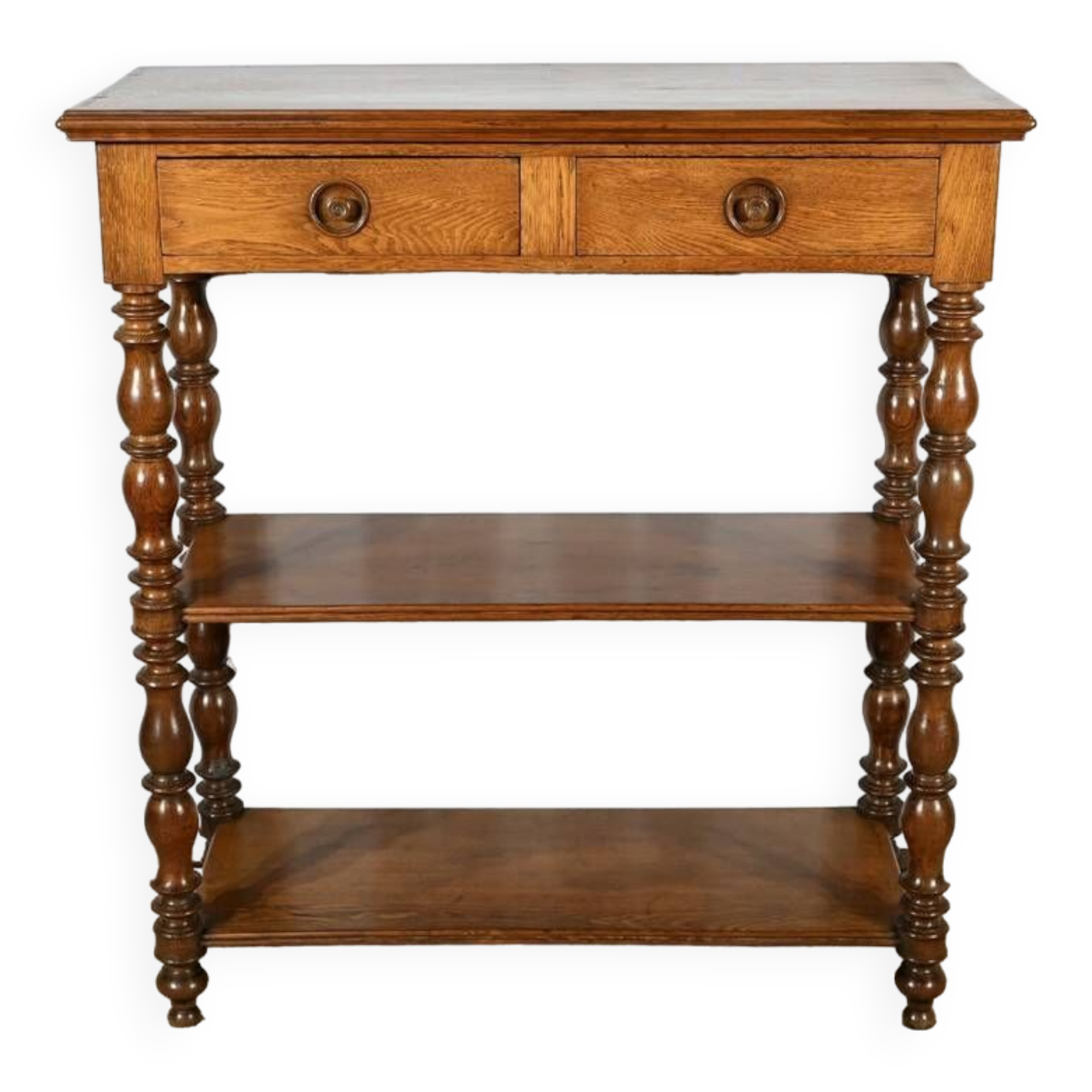 Desserte à hauteur d’appui, console en chêne, style Louis Philippe, 2ème partie du XIXème s.