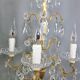 Pair girandoles chandelier bronze & crystal louis XV style
