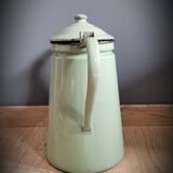 Light green enamelled coffee maker