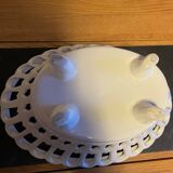White earthenware fruit basket
