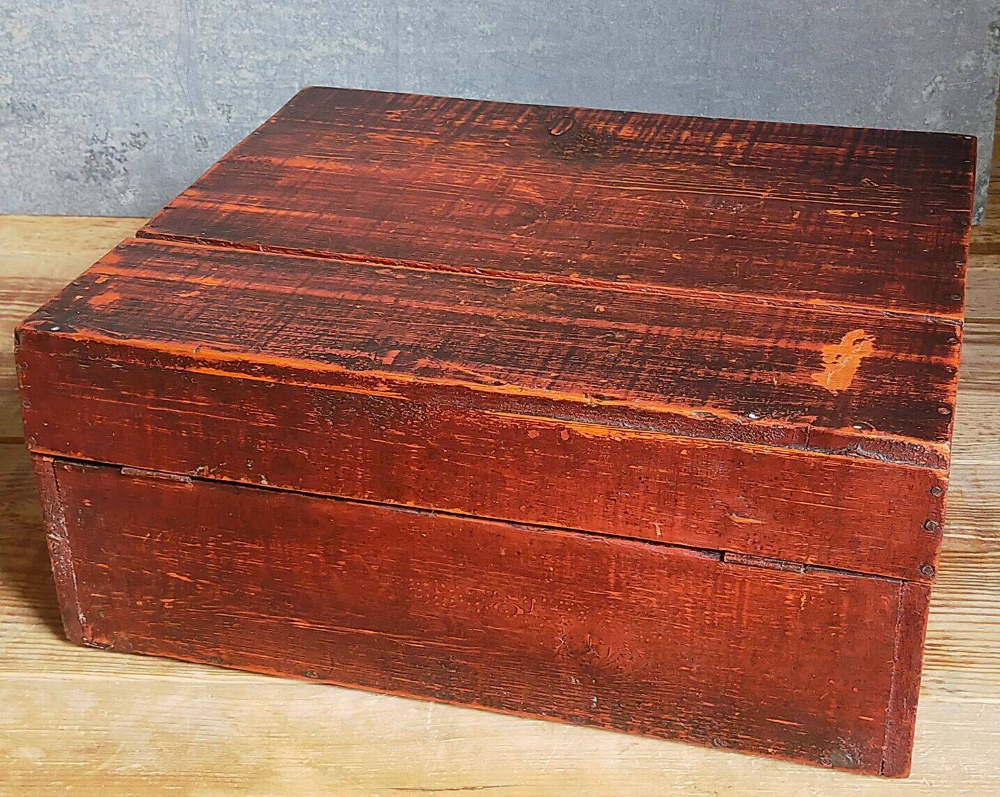 Painted wooden chest