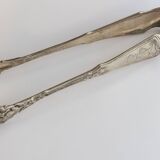 Solid silver sugar tongs, lion claws, Tallois and Mayence