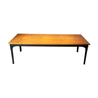 Reichsbahn table with old wood top spruce