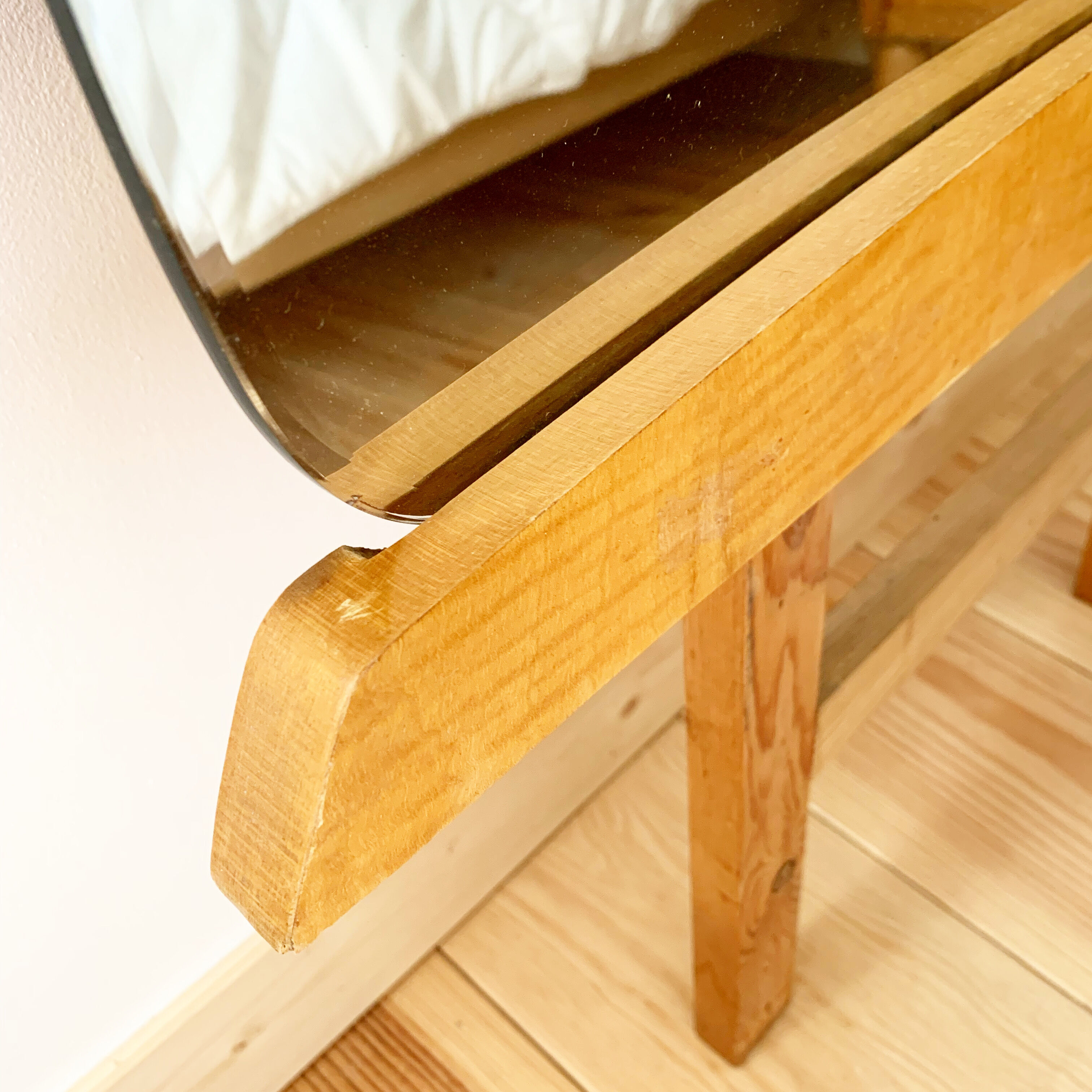 Vintage mirror on stand 50s - 137x70cm