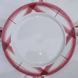 Set of 8 flat plates in Sarreguemines earthenware, Artix model