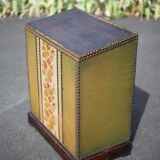 Napoleon III upholstered wooden chest, storage chest, interior decoration