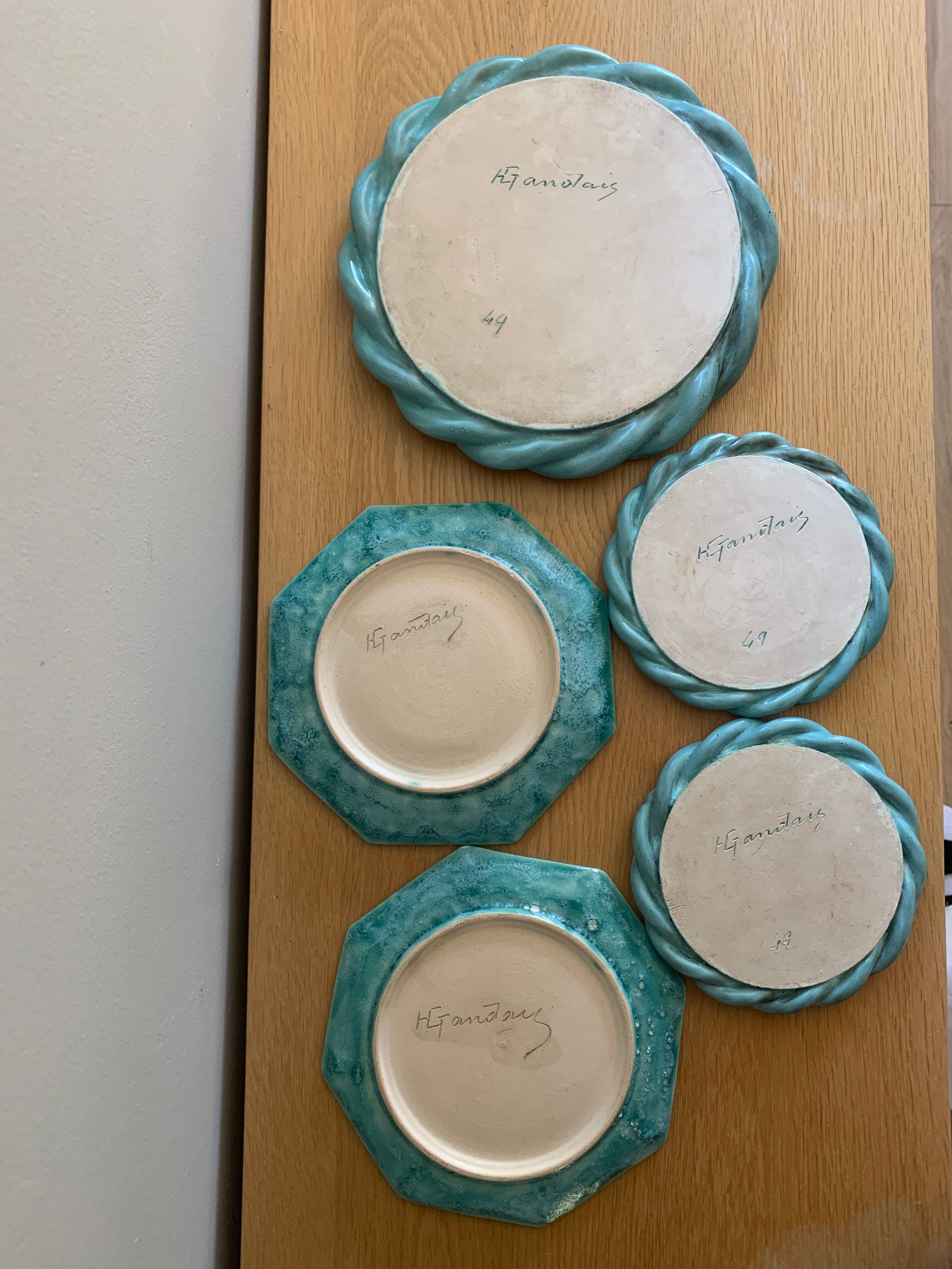 Ceramic dishes by Henri Gandais