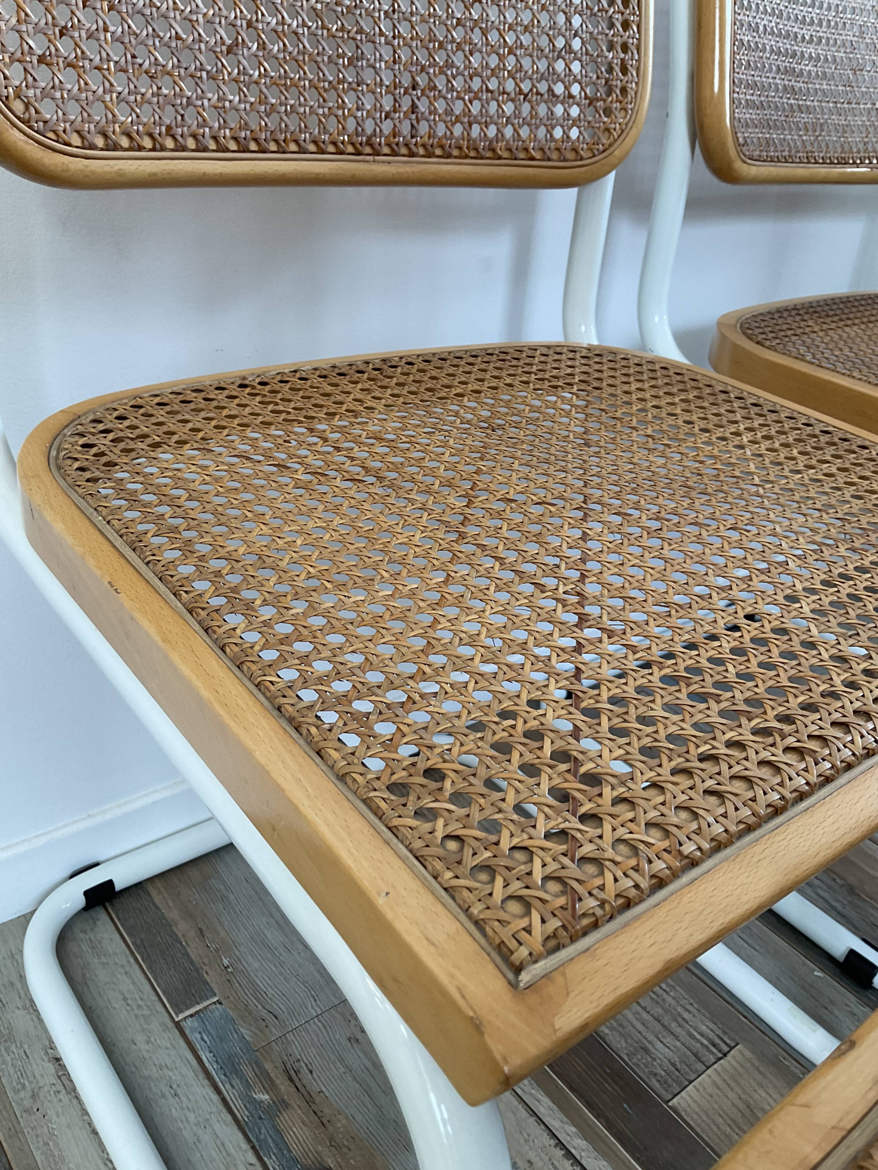 Serie Of 4 Chairs Marcel Breuer Cesca B32