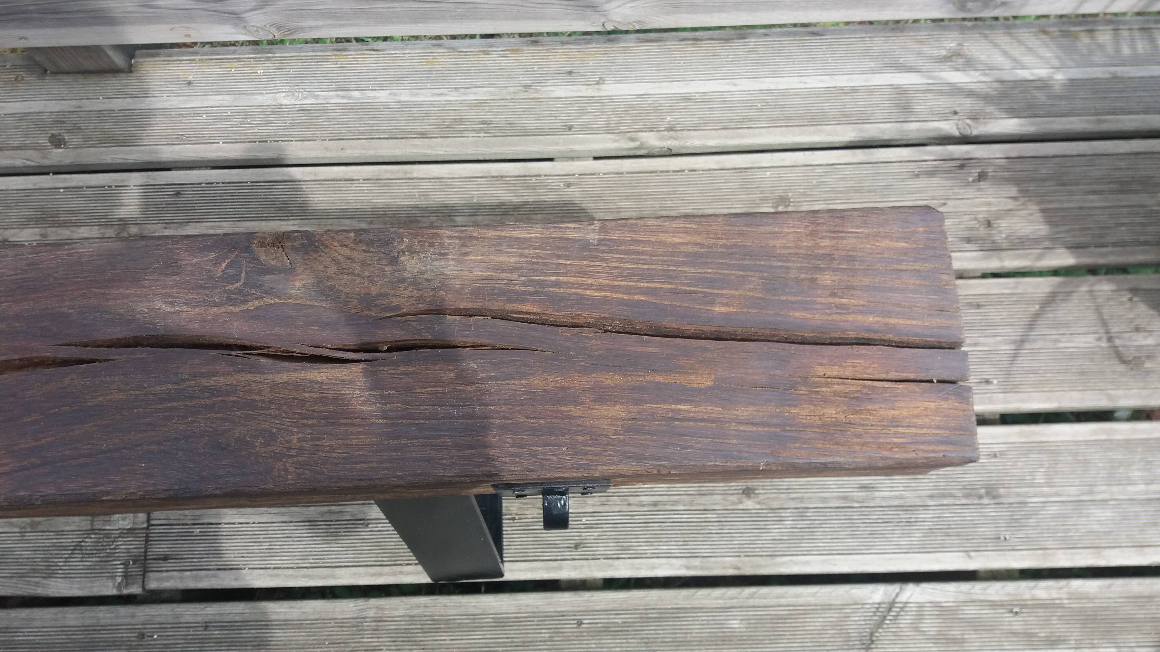 Banc en chêne piétement acier
