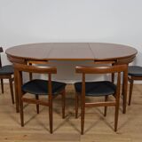 Mid-Century Teak Dining Table & Chairs by Hans Olsen for Frem Røjle.