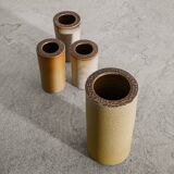 Swedish Cylinder Stoneware Vases by Arthur Andersson for Wallåkra, 1940s