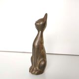 Brass cat Ht 19cm