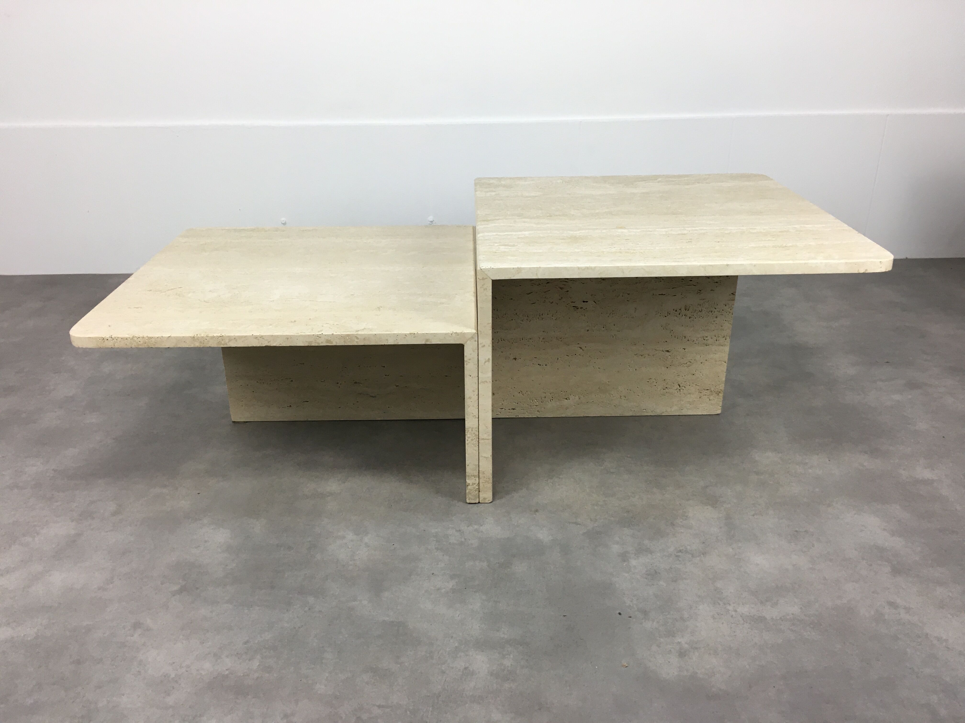 Travertine coffee table set, sofa tips