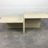 Travertine coffee table set, sofa tips