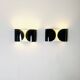 Foglio Wall Lamps In Black And White By Tobia Scarpa For Flos, Italy 1980S