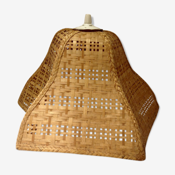 Floral bell hanging lamp  in rattan