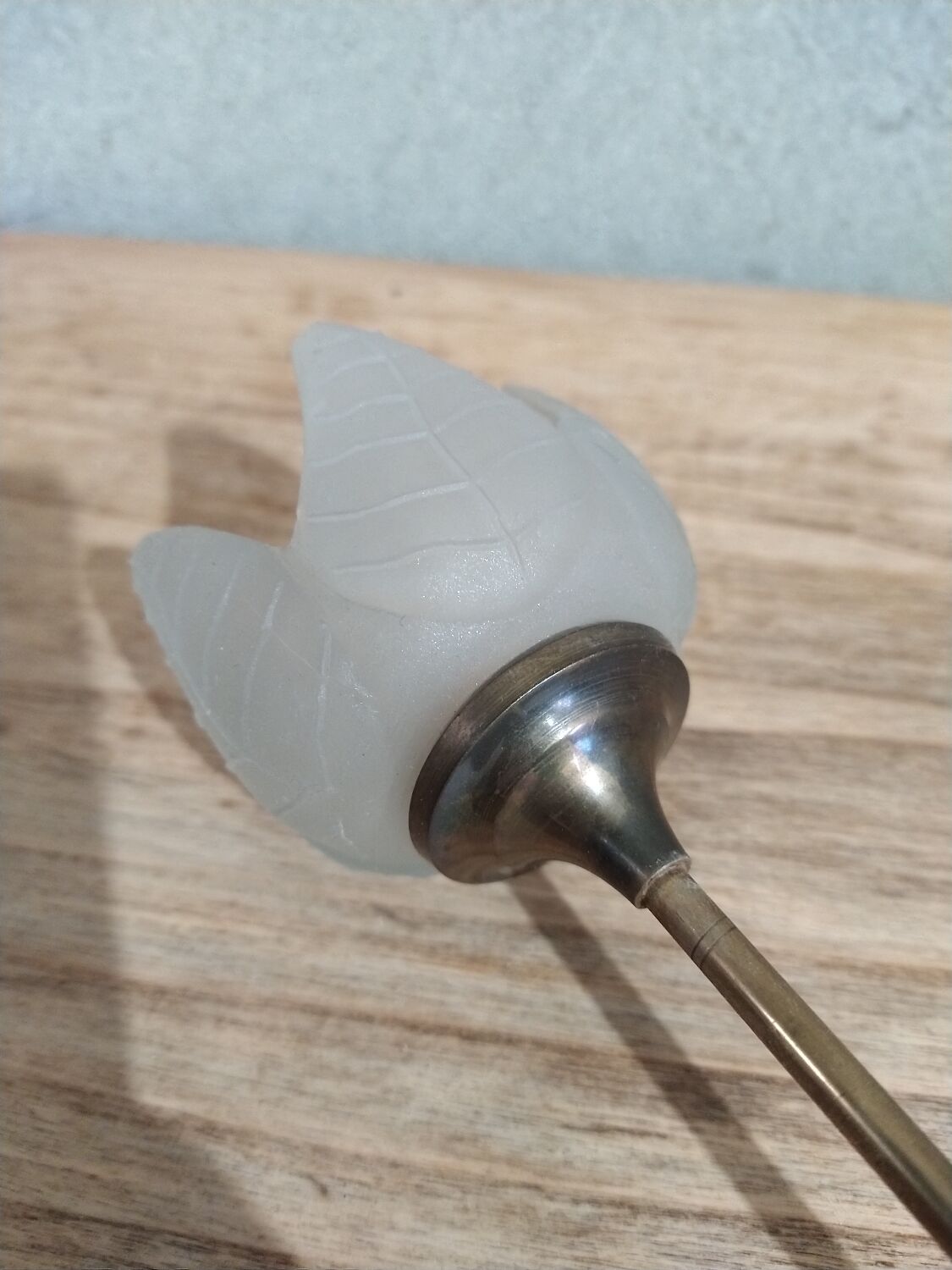 Vintage brass tulip candle holder