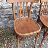 Series of 4 chairs bistro Mahieu 50s
