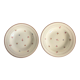 2 hollow plates Salins floral décor