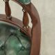 Classic green marbled cow leather Chesterfield office chair / side chair