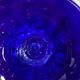 Biot blue bubble glass candle holder