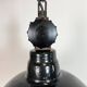 East German Black Enamel Factory Light by Lbd Veb Leuchtenbau Dresden, 1950