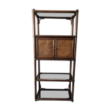 Bamboo and rattan bookcase 70s-80s