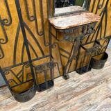 Art Deco era wrought iron coat rack circa 1920