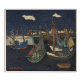 Hubert Henri de Vries, Bateaux dans le port