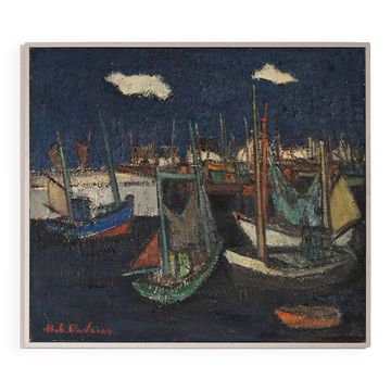 Hubert Henri de Vries, Boats in the harbor