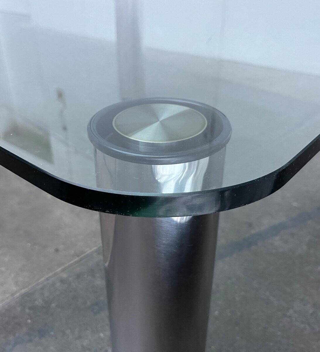 Table basse postmoderne Marcuso en verre par Marco Zanuso pour Zanotta, années 1960