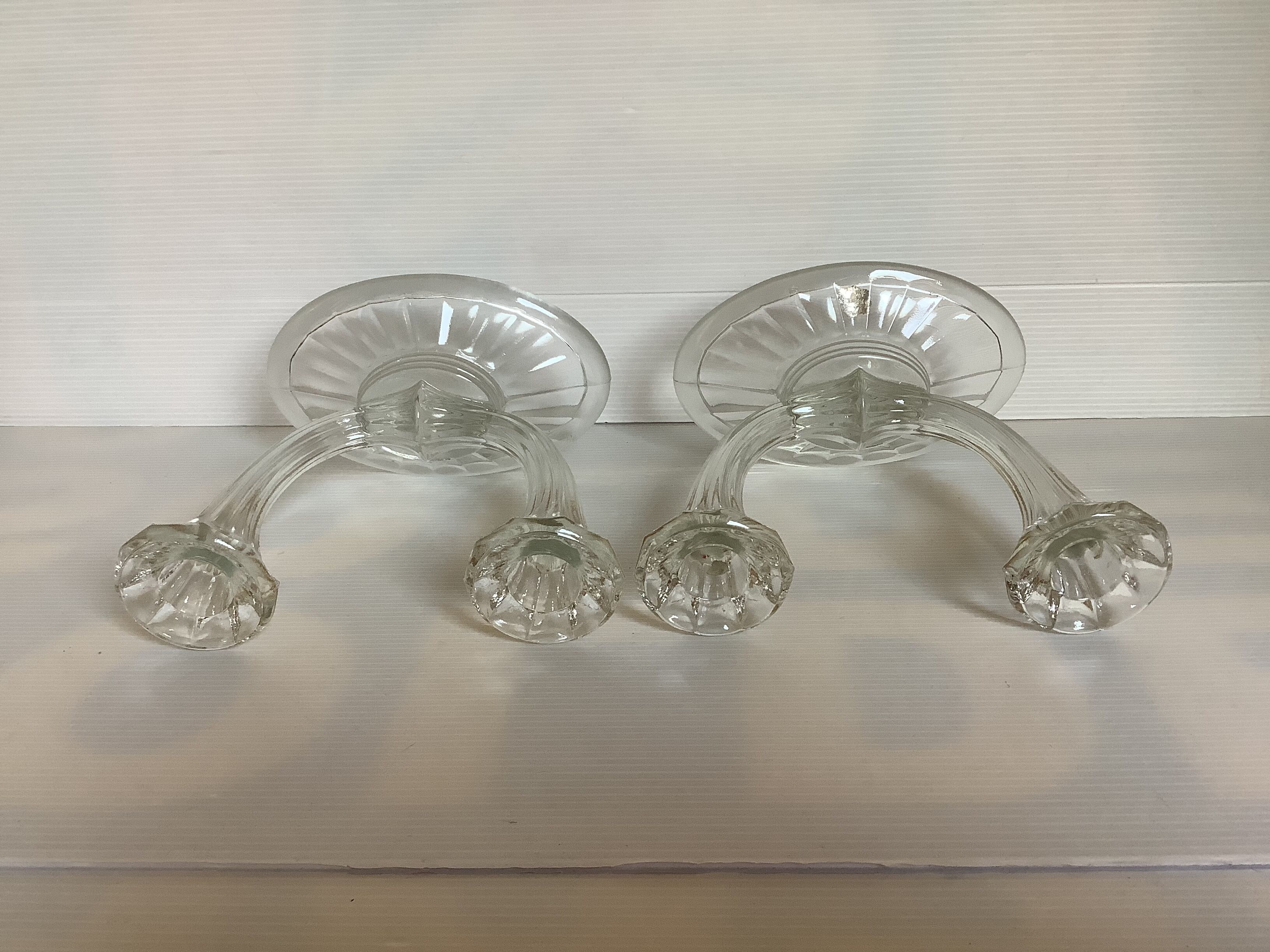 Pair of antique art deco candlesticks