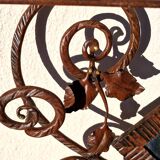 Vestiaire mural Art déco en fer forgé