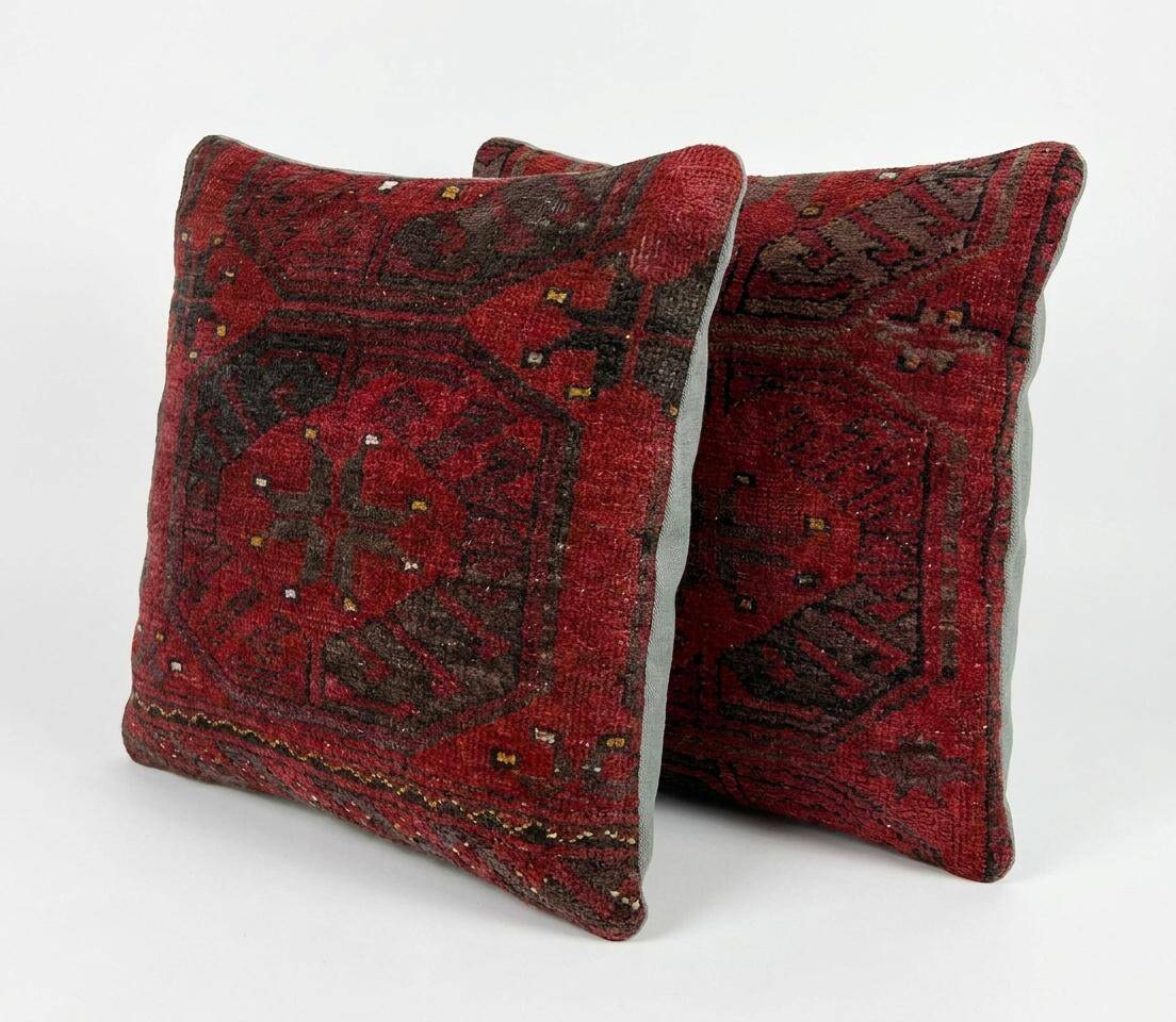 Lot de 2 housses de coussin turque vintage 38x38 cm
