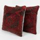 Lot de 2 housses de coussin turque vintage 38x38 cm
