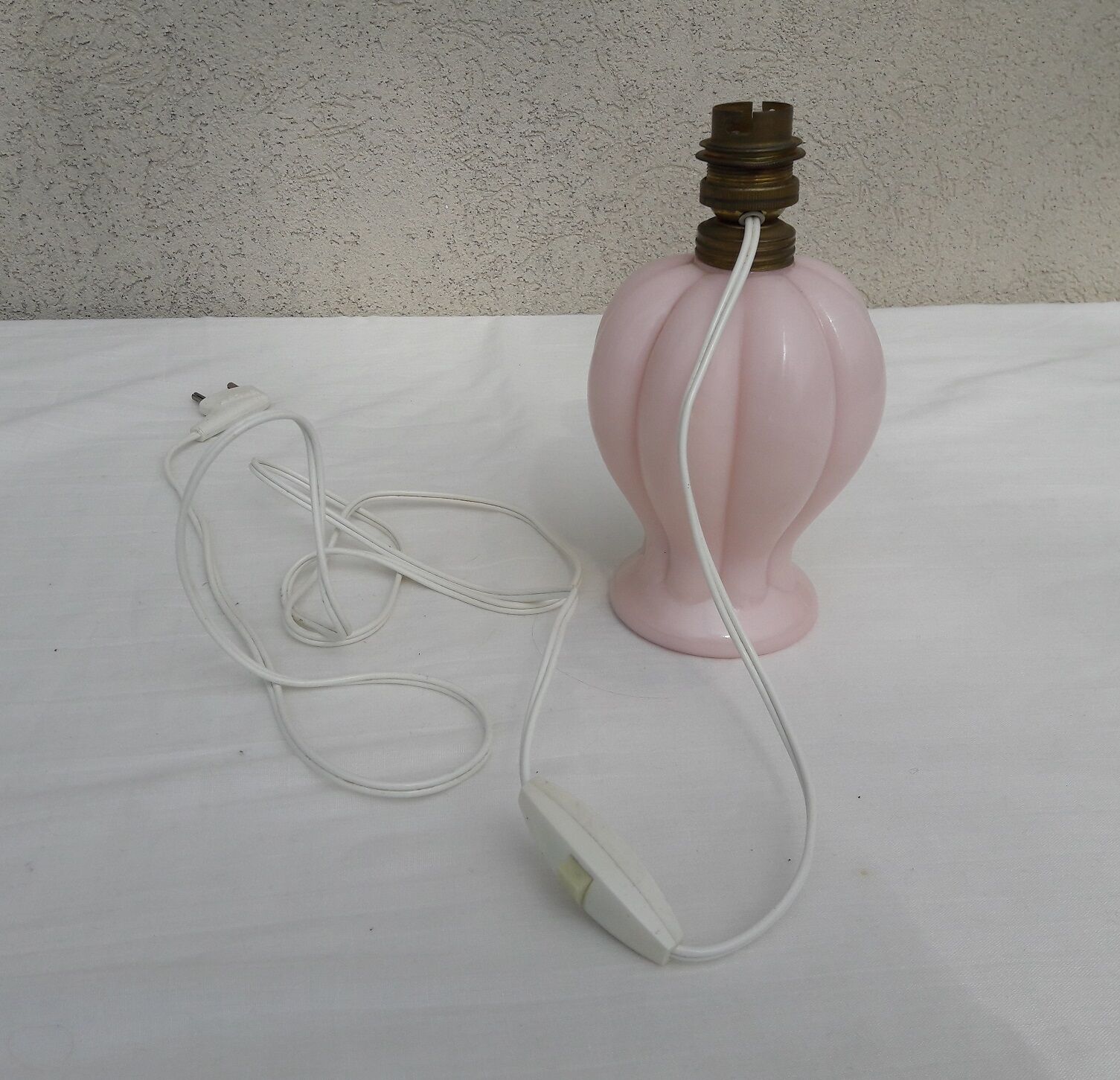 Pink opaline lamp foot