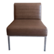 Chauffeuse fauteuil vintage en chrome/skaï
