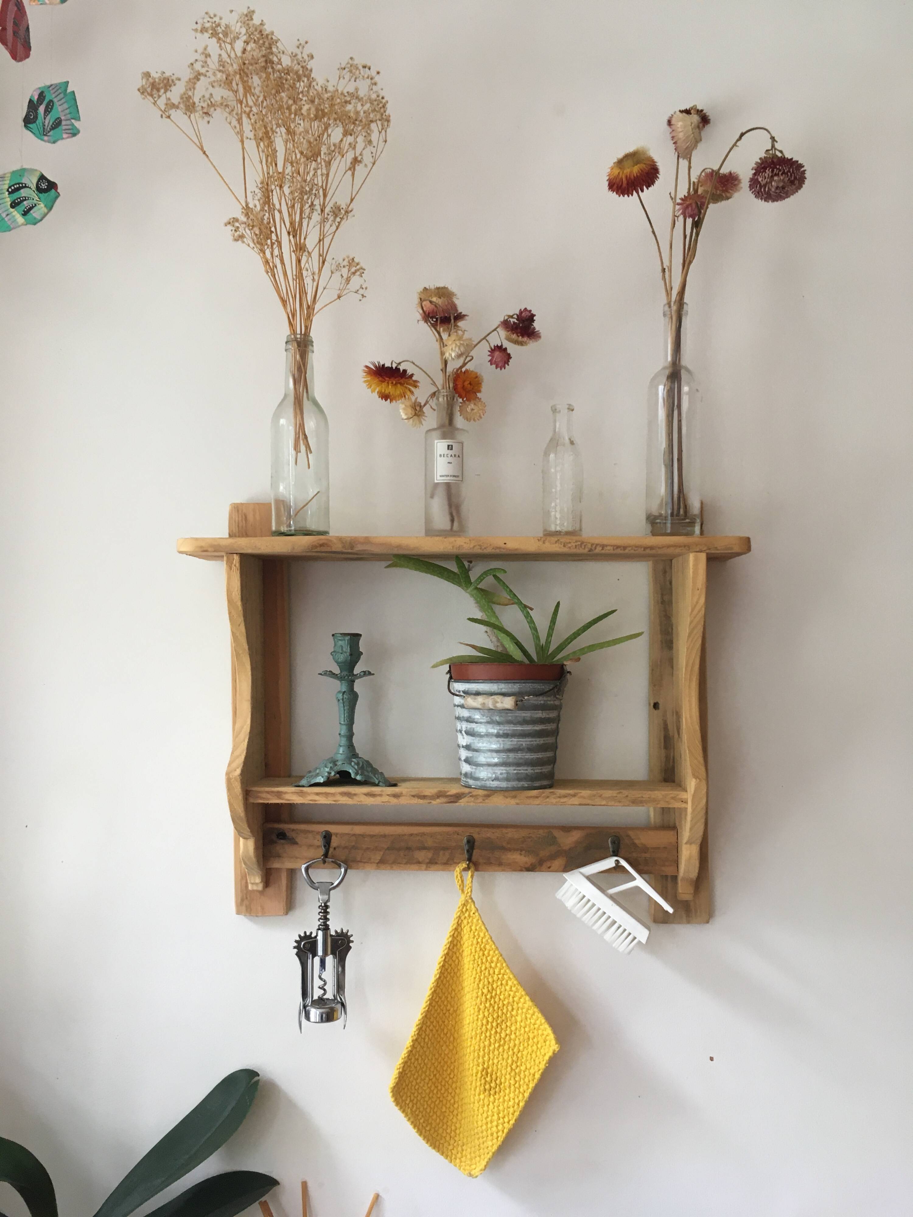 baker's style wall shelf