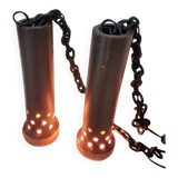 Ceramic lamps seventies 70's / height 30 cm